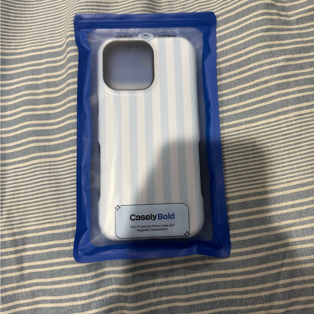 Casely Bold White Striped Phone Case
